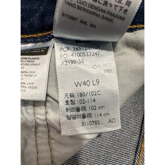 Levis 501 Jean Shorts 9” Mens Size 40 Blue Button Fly Original Fit Denim Stretch - Picture 5 of 10